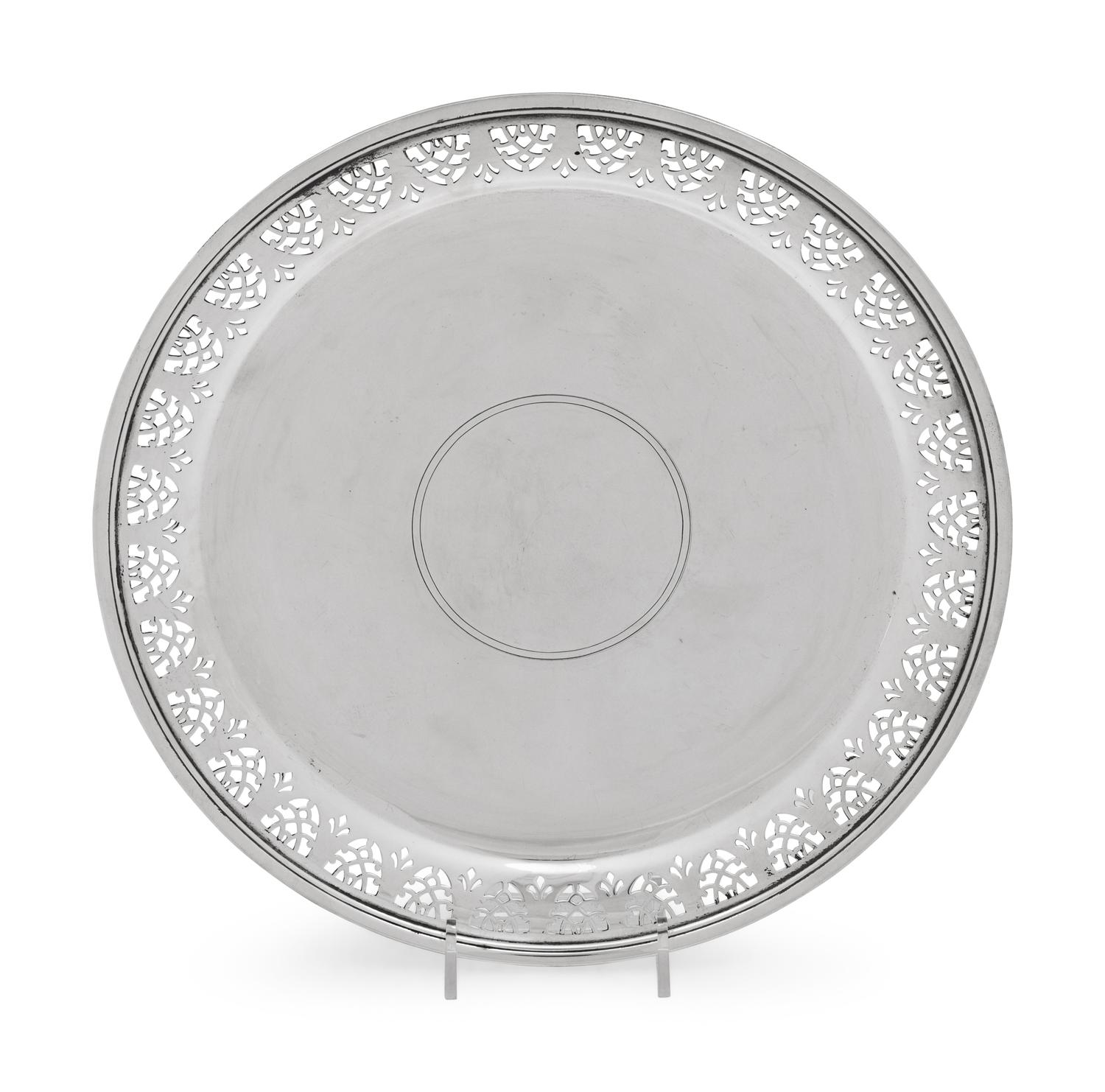 A Tiffany and Co. Silver Cake Dish