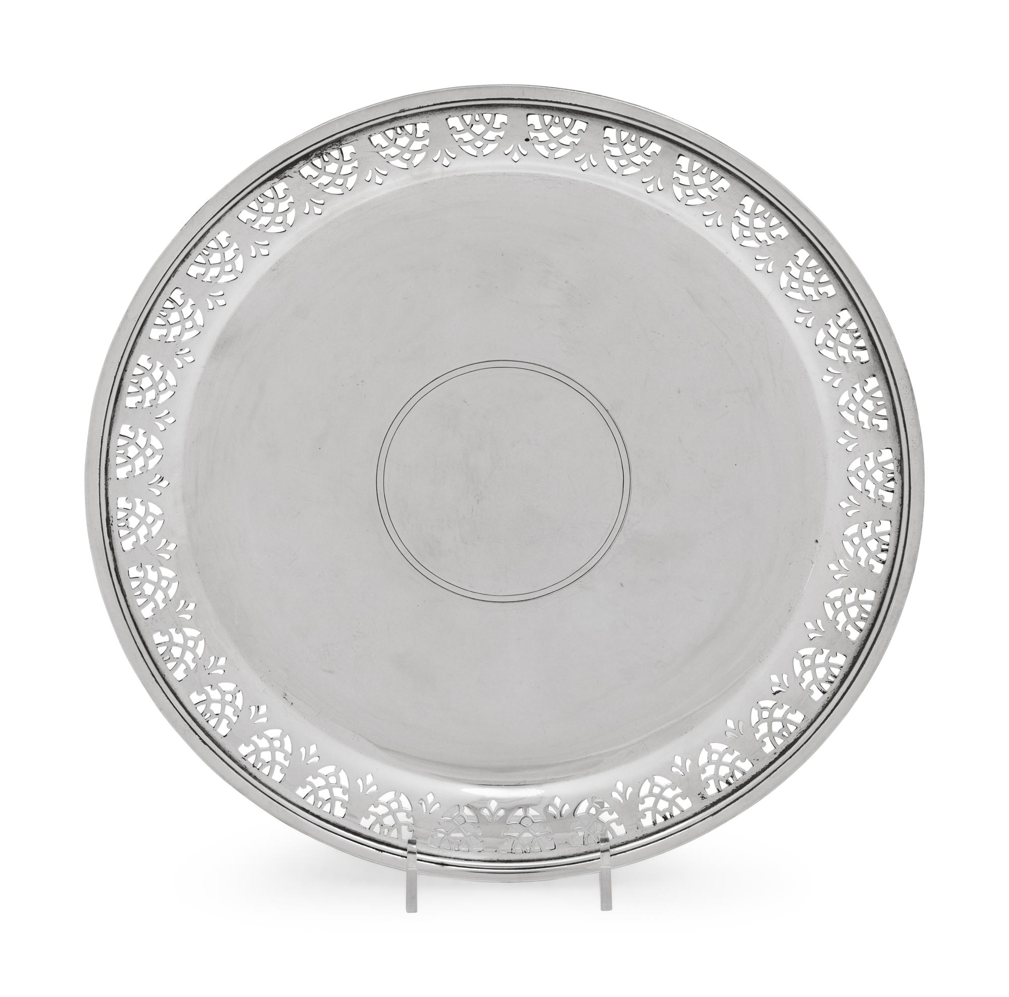 A Tiffany and Co. Silver Cake Dish