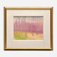 Wolf Kahn (American/German, 1927-2020) Untitled (Row of Trees)