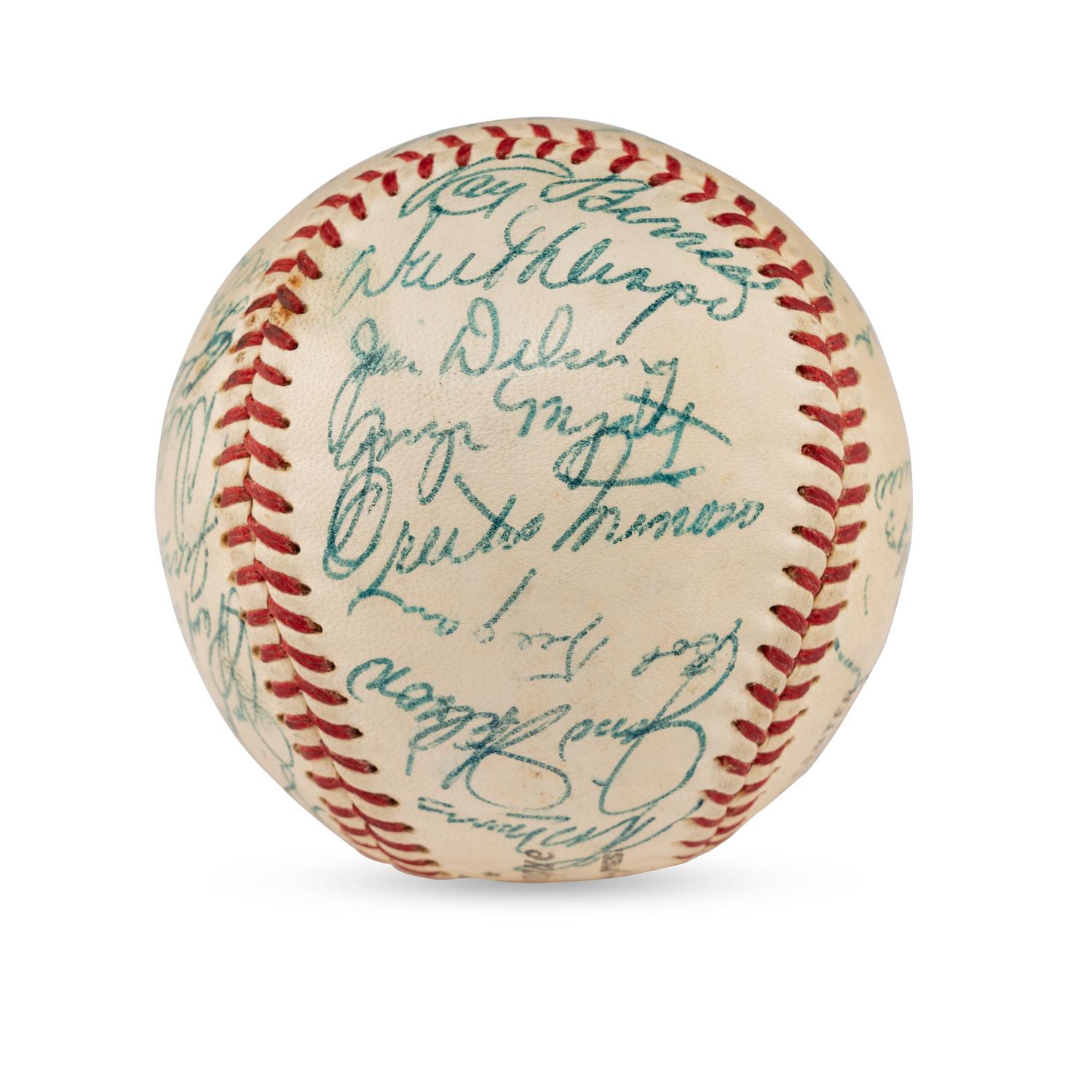 A 1956 Chicago White Sox Team Signed Autograph Baseball Featuring Nellie Fox (JSA Letter of Authenticity),