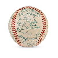 A 1956 Chicago White Sox Team Signed Autograph Baseball Featuring Nellie Fox (JSA Letter of Authenticity),