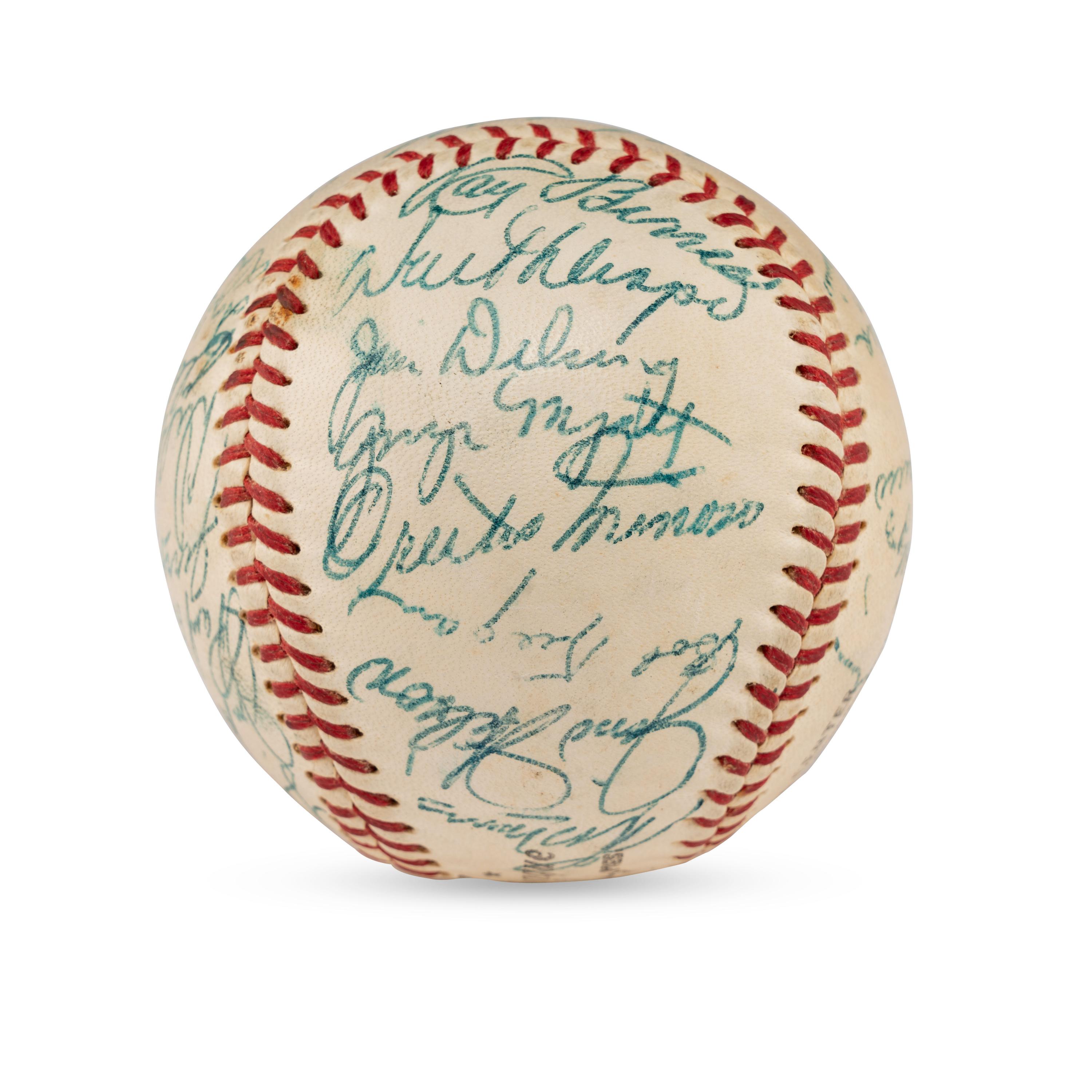A 1956 Chicago White Sox Team Signed Autograph Baseball Featuring Nellie Fox (JSA Letter of Authenticity),
