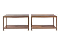 A Pair of Contemporary Hardwood Console Tables in the Style of Jean Michel Frank