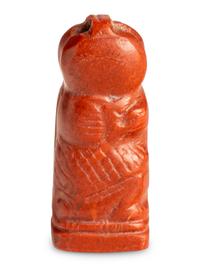 An Egyptian Red Jasper Baboon Amulet