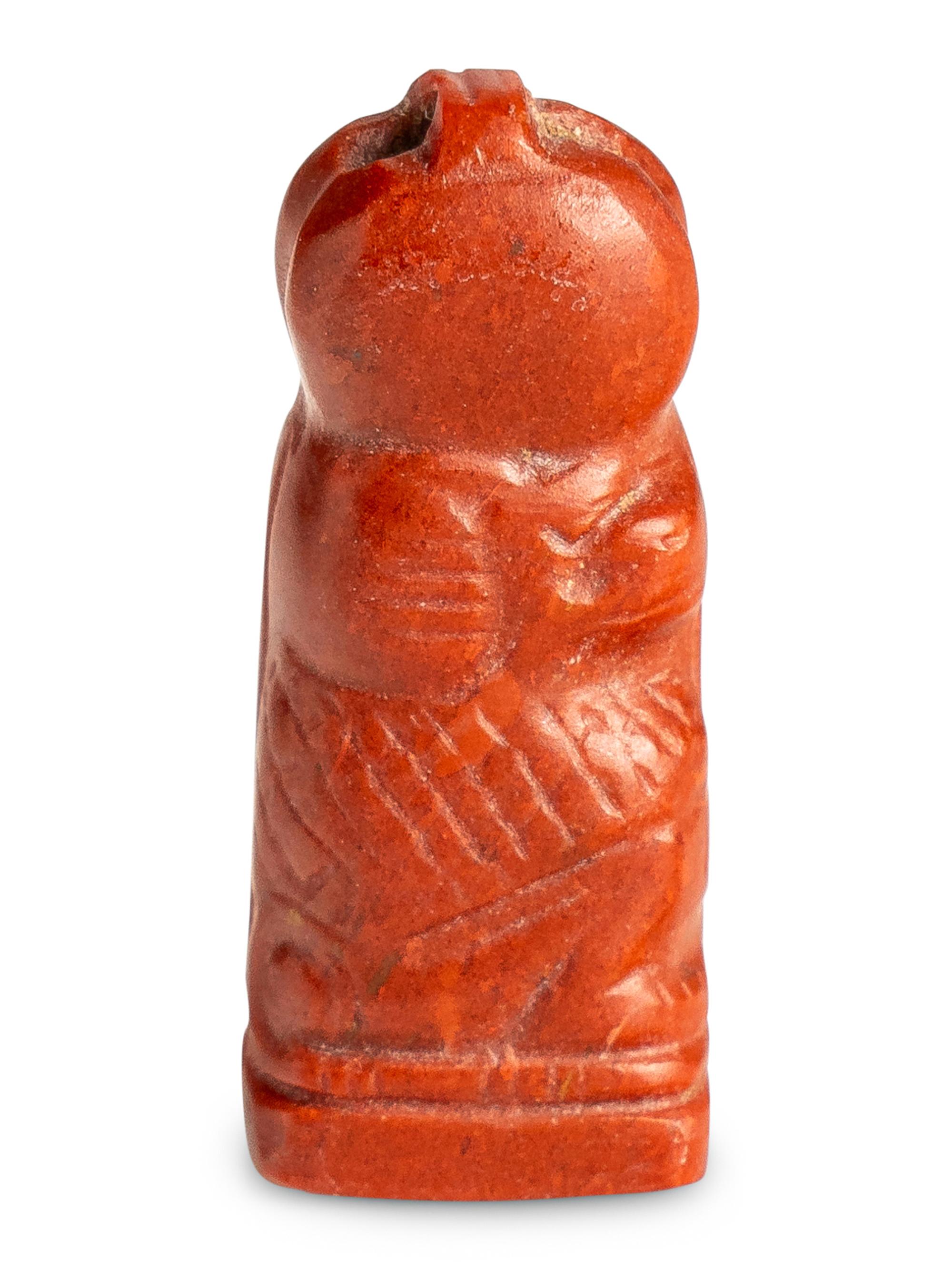 An Egyptian Red Jasper Baboon Amulet