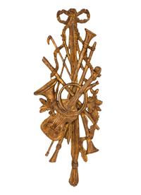 An Italian Louis XV Style Giltwood Wall Appliqué