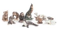 Nine Dahl Jensen Copenhagen Porcelain Figures Height of tallest 9 1/4 inches. — 20TH CENTURY
