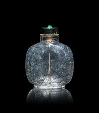 A Chinese Hair-Crystal Snuff Bottle