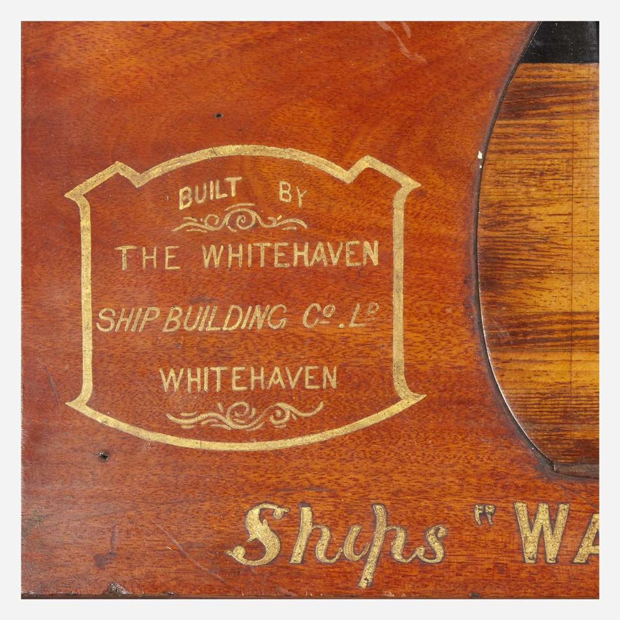 Two carved and painted half hull ship models late 19th/early 20th century