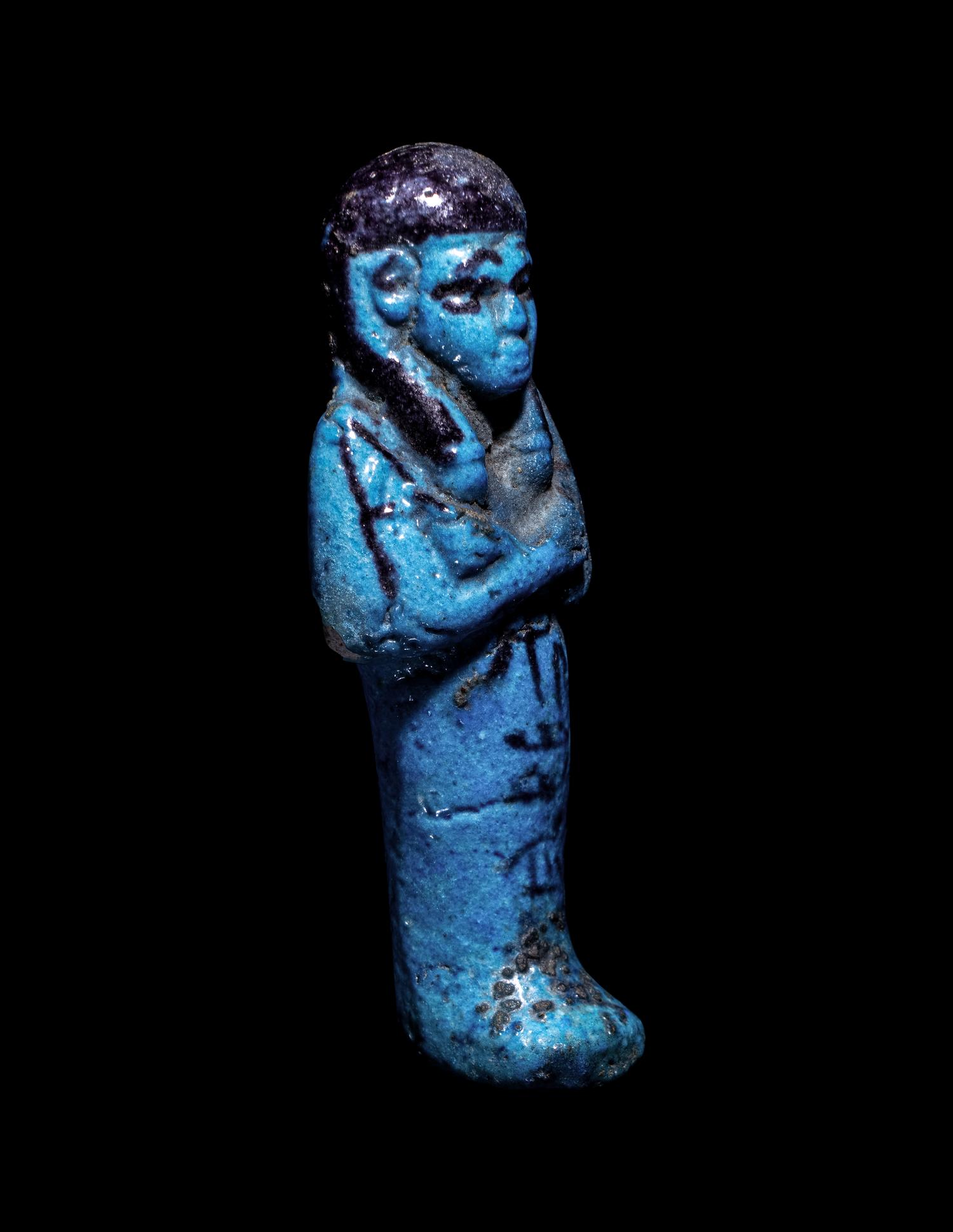 An Egyptian Faience Ushabti for Bak-Khonsu