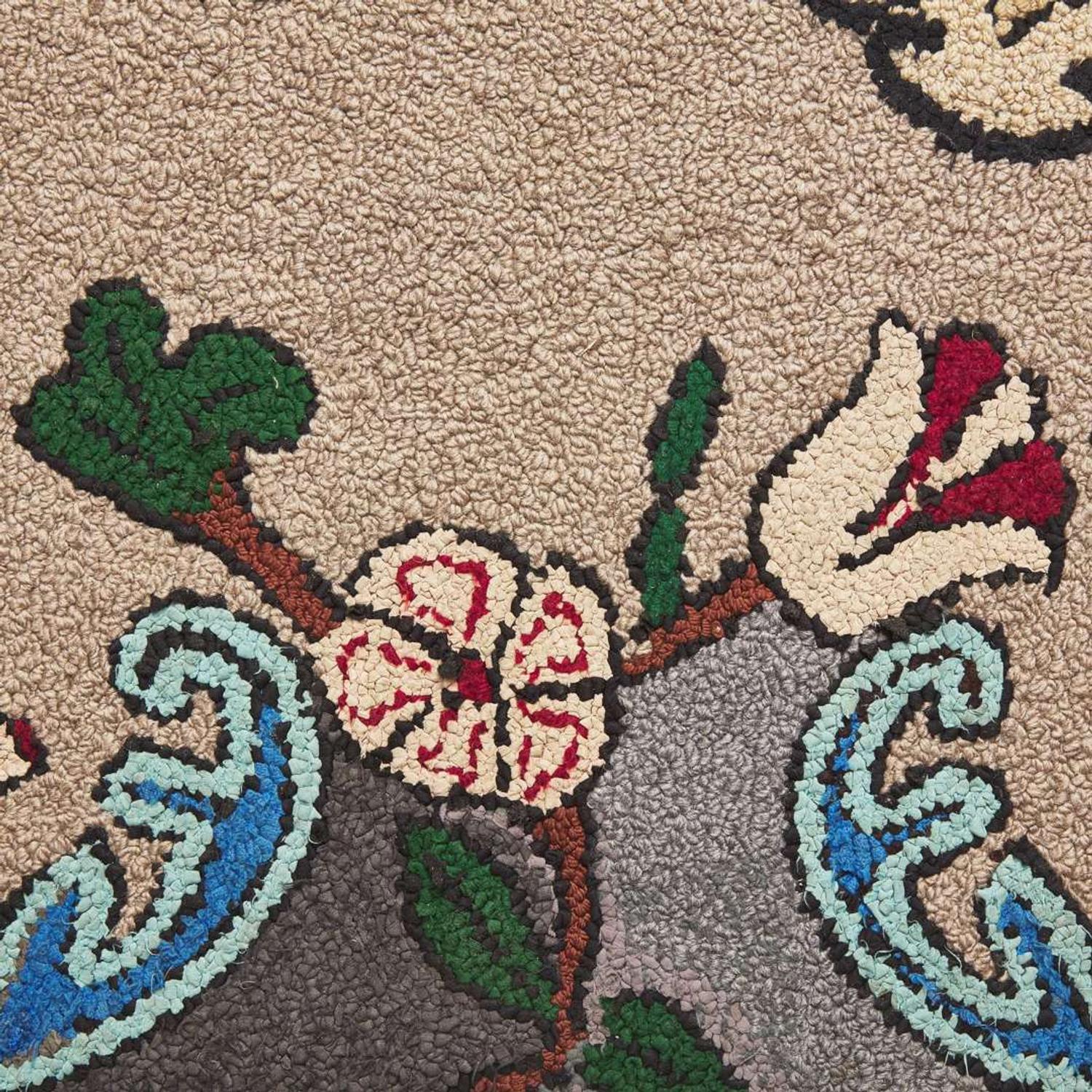 A floral patterned hooked runner 20th century