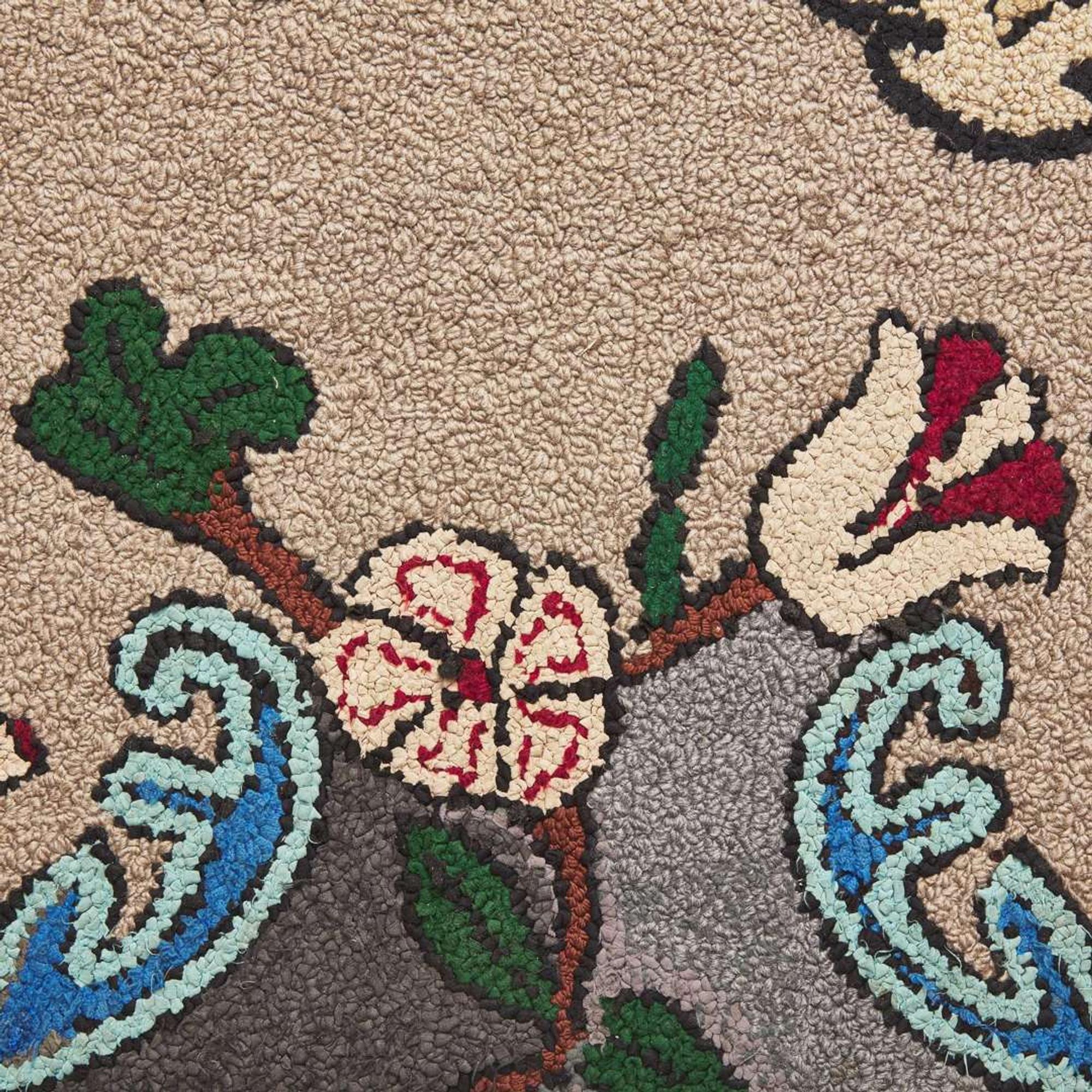 A floral patterned hooked runner 20th century