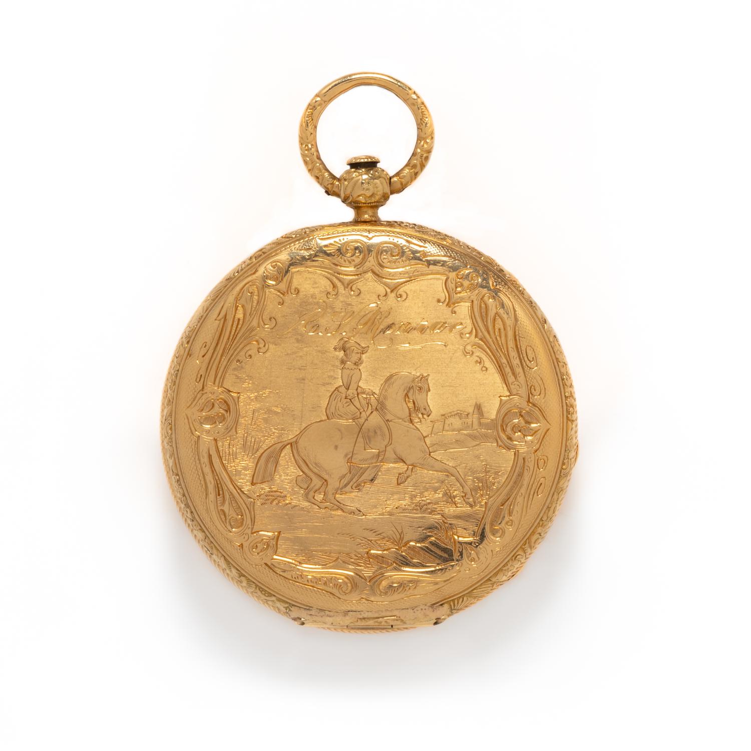 18K YELLOW GOLD POCKET WATCH