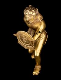 An Aztec Style Gold Jaguar Warrior
