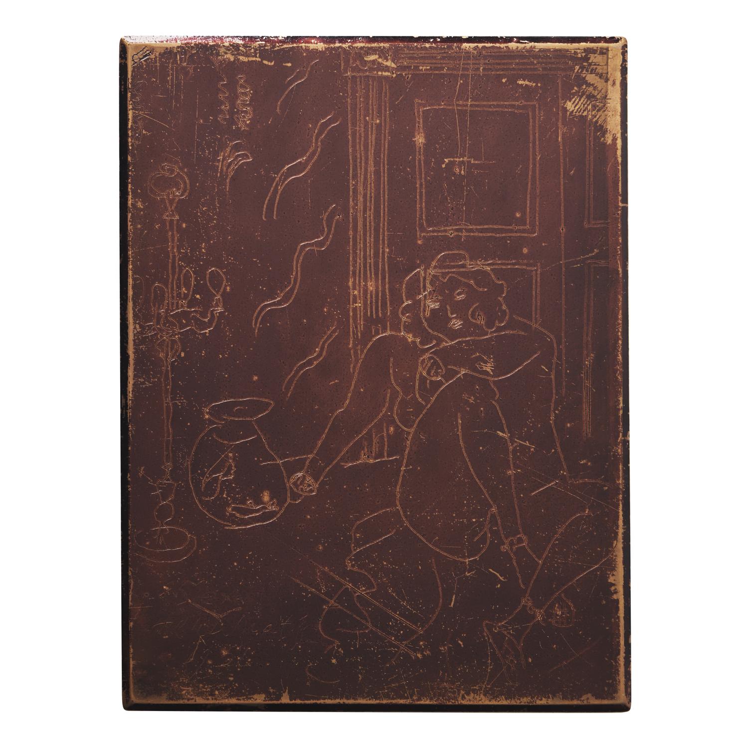 Henri Matisse (French, 1869–1954) — Original Copper Plate for Nu dans un Intérieur avec lampa vénitienne et Poissons rouges , 1929