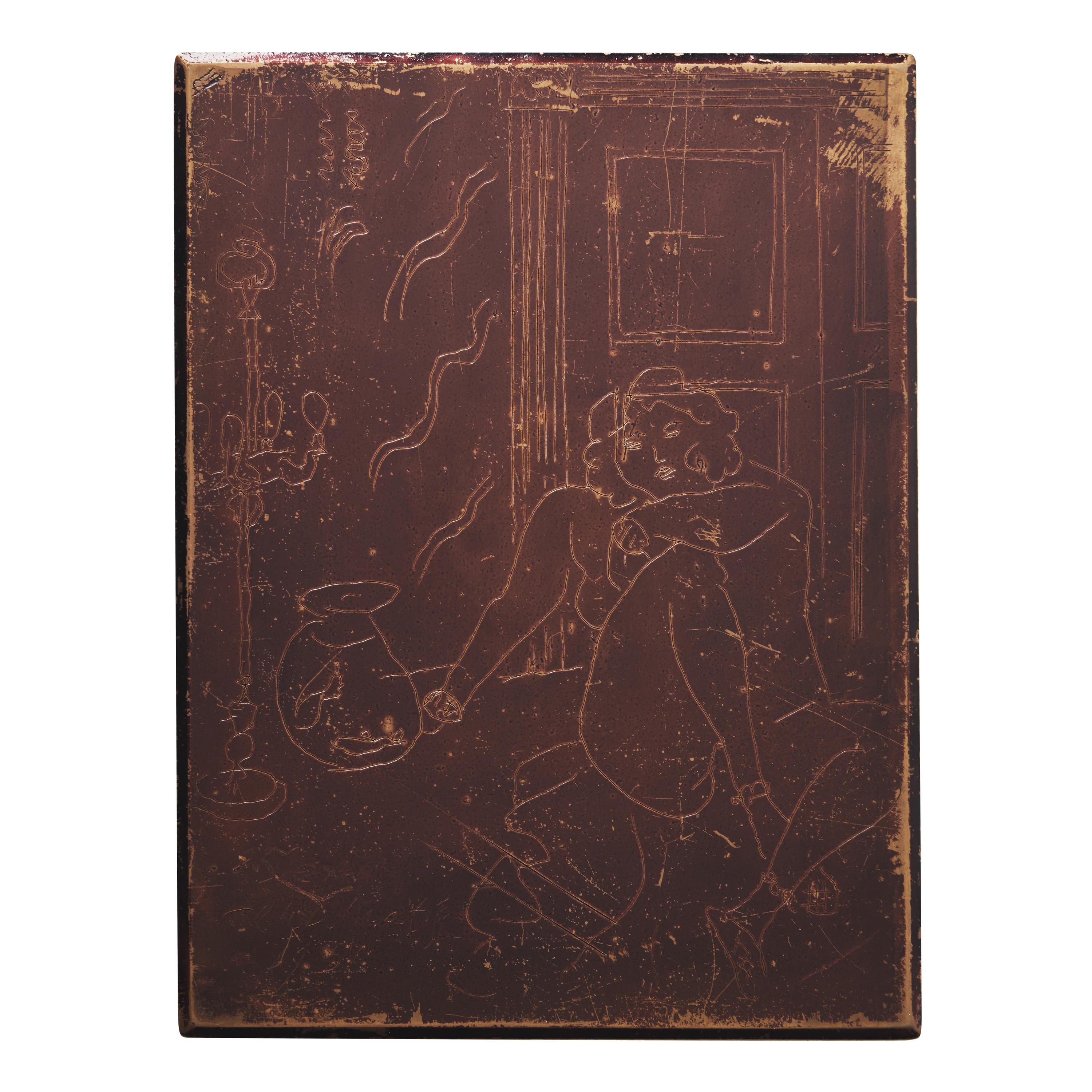 Henri Matisse (French, 1869–1954) — Original Copper Plate for Nu dans un Intérieur avec lampe vénitienne et Poissons rouges , 1929