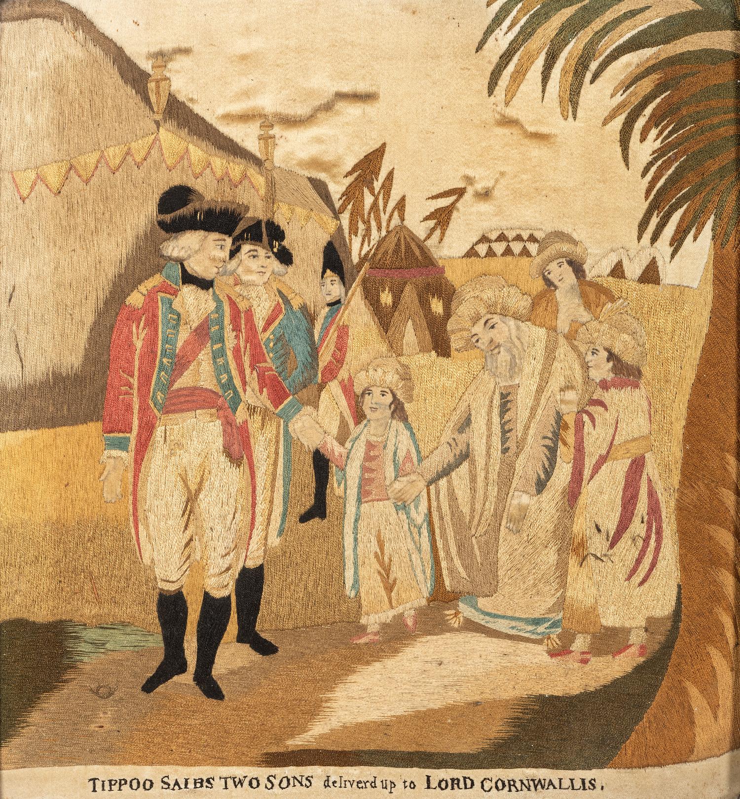 An English Needlework Embroidered Picture
