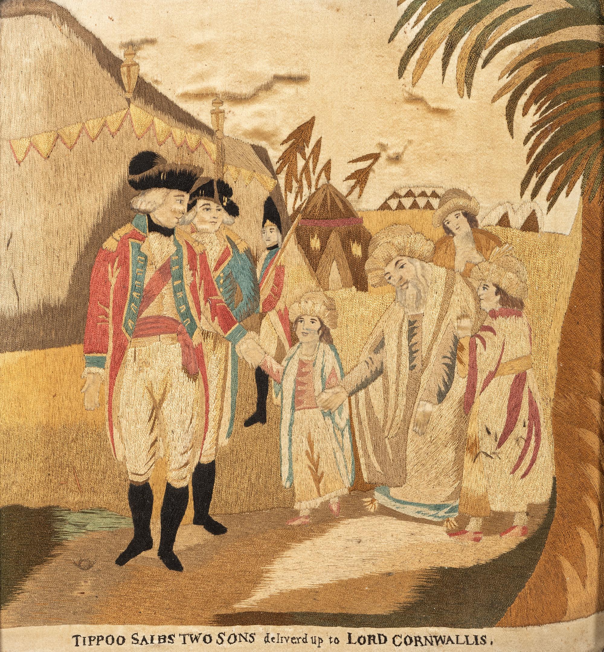 An English Needlework Embroidered Picture