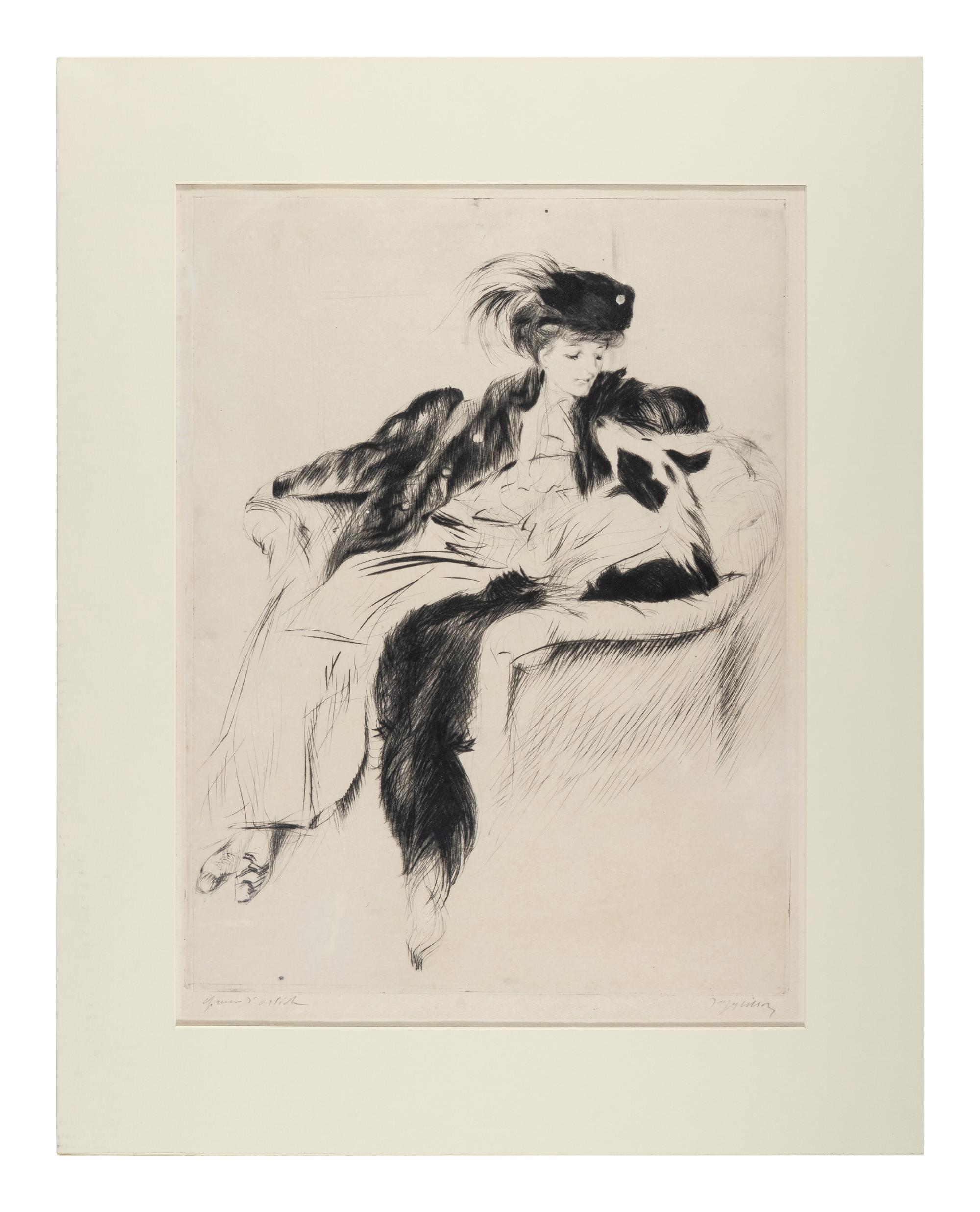 La femme au chien colley , 1905
