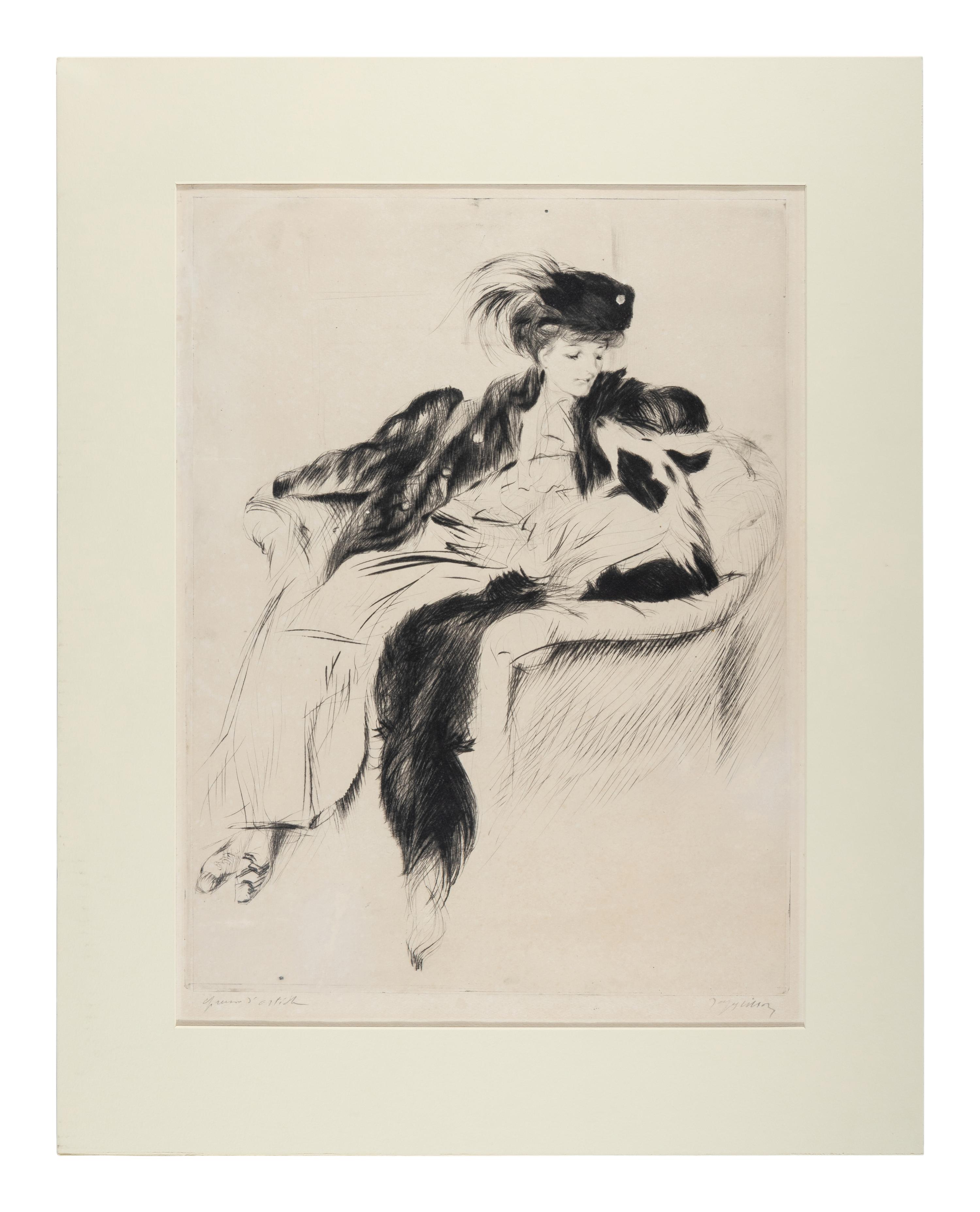 La femme au chien colley , 1905