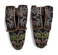 Southeastern Black-Dyed Beaded Hide Moccasins