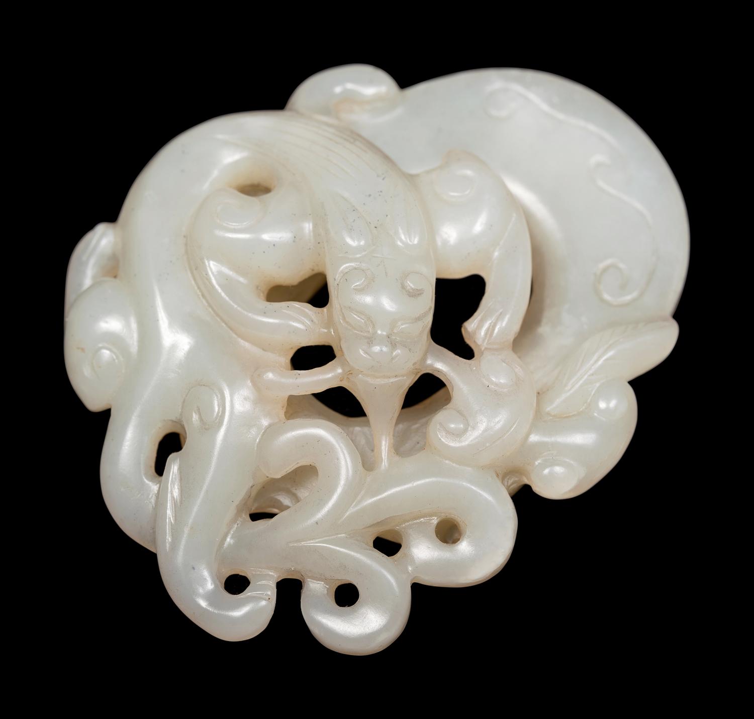 Five Chinese Carved Celadon Jade Pendants