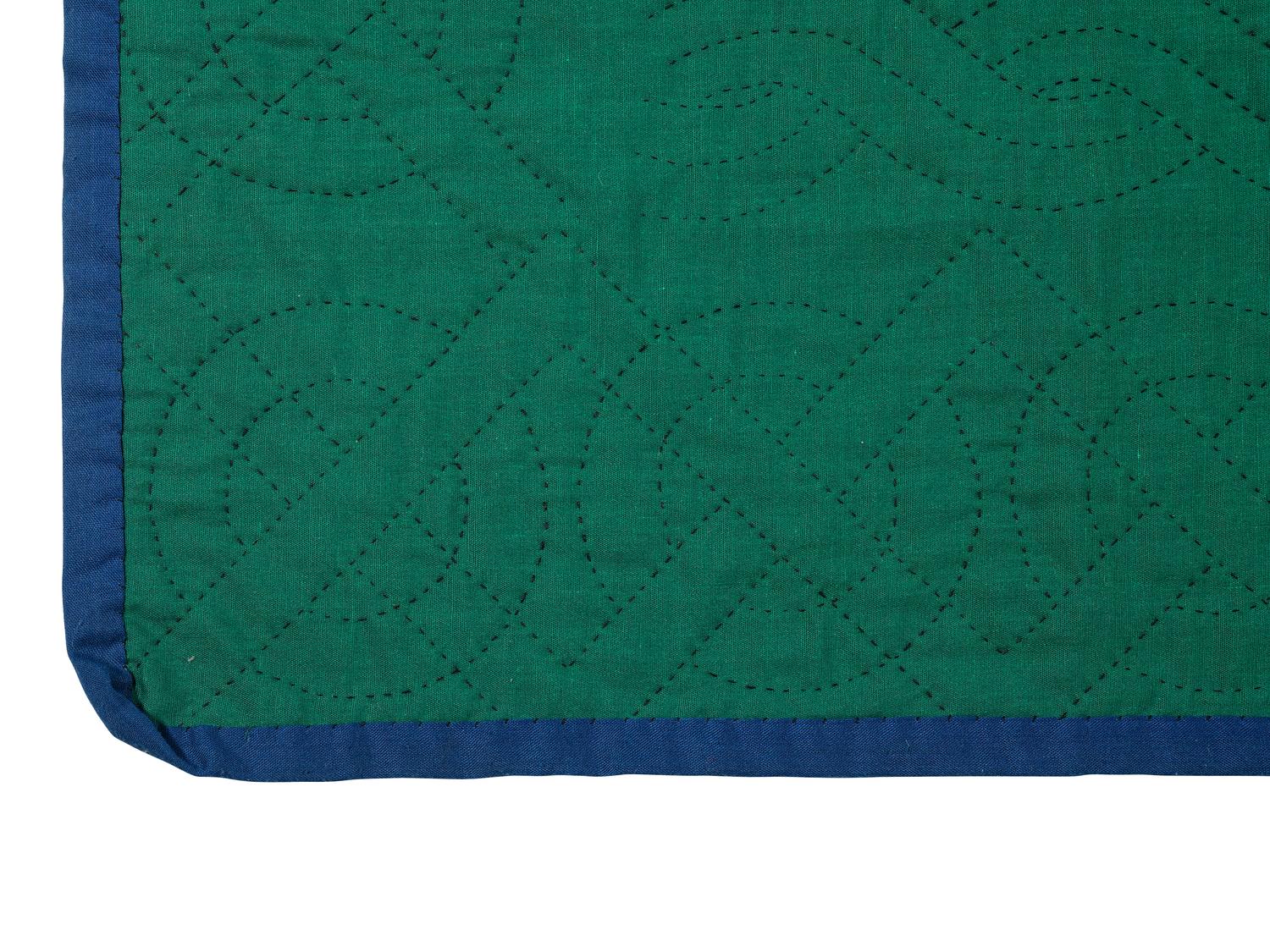 A Cross and Crown Pieced Cotton and Silk Quilt