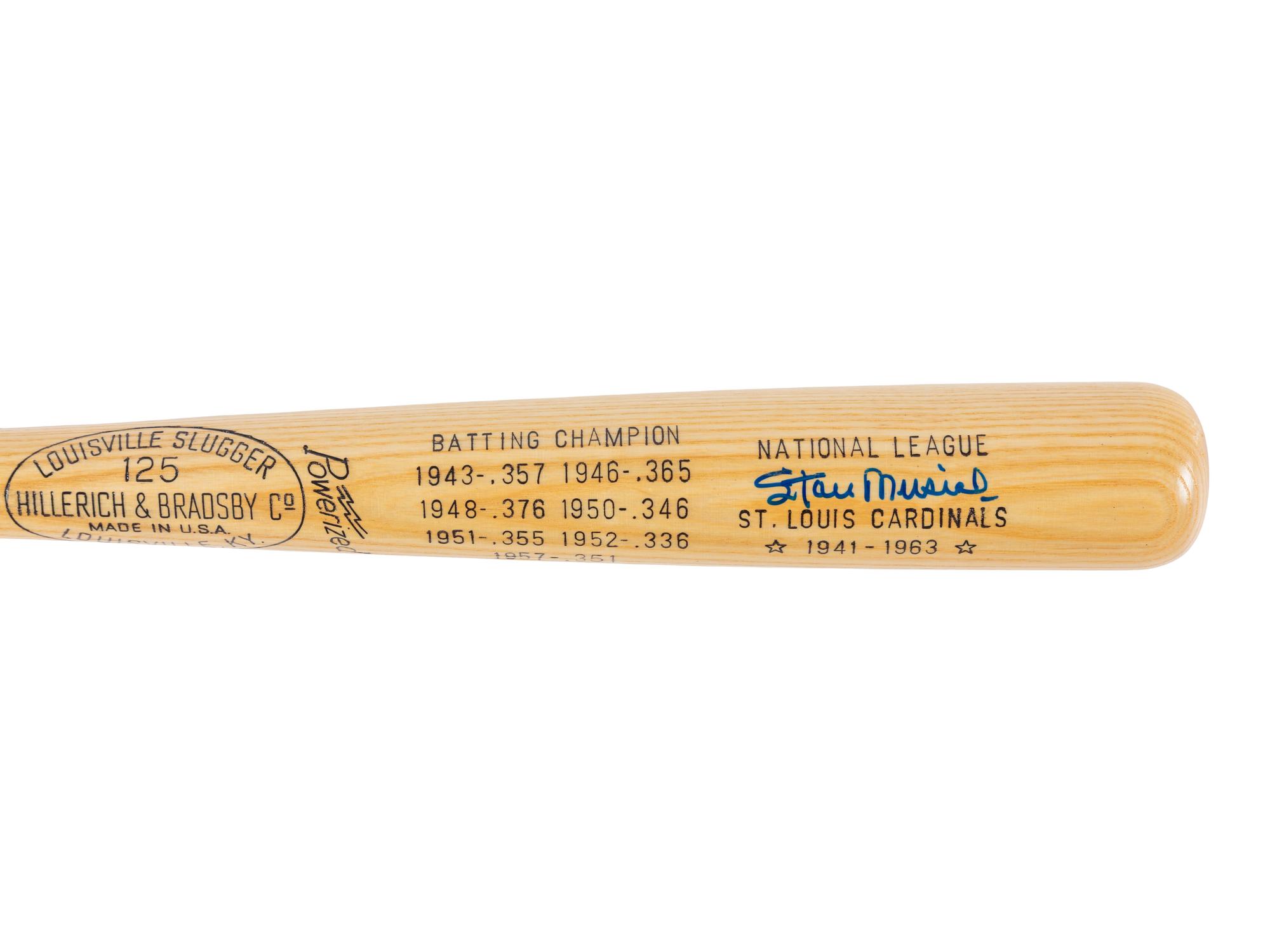 A Stan Musial Signed Autograph Bat