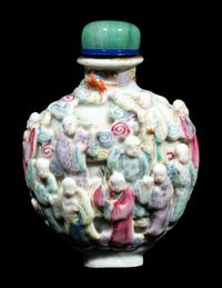 Three Chinese Porcelain Snuff Bottles