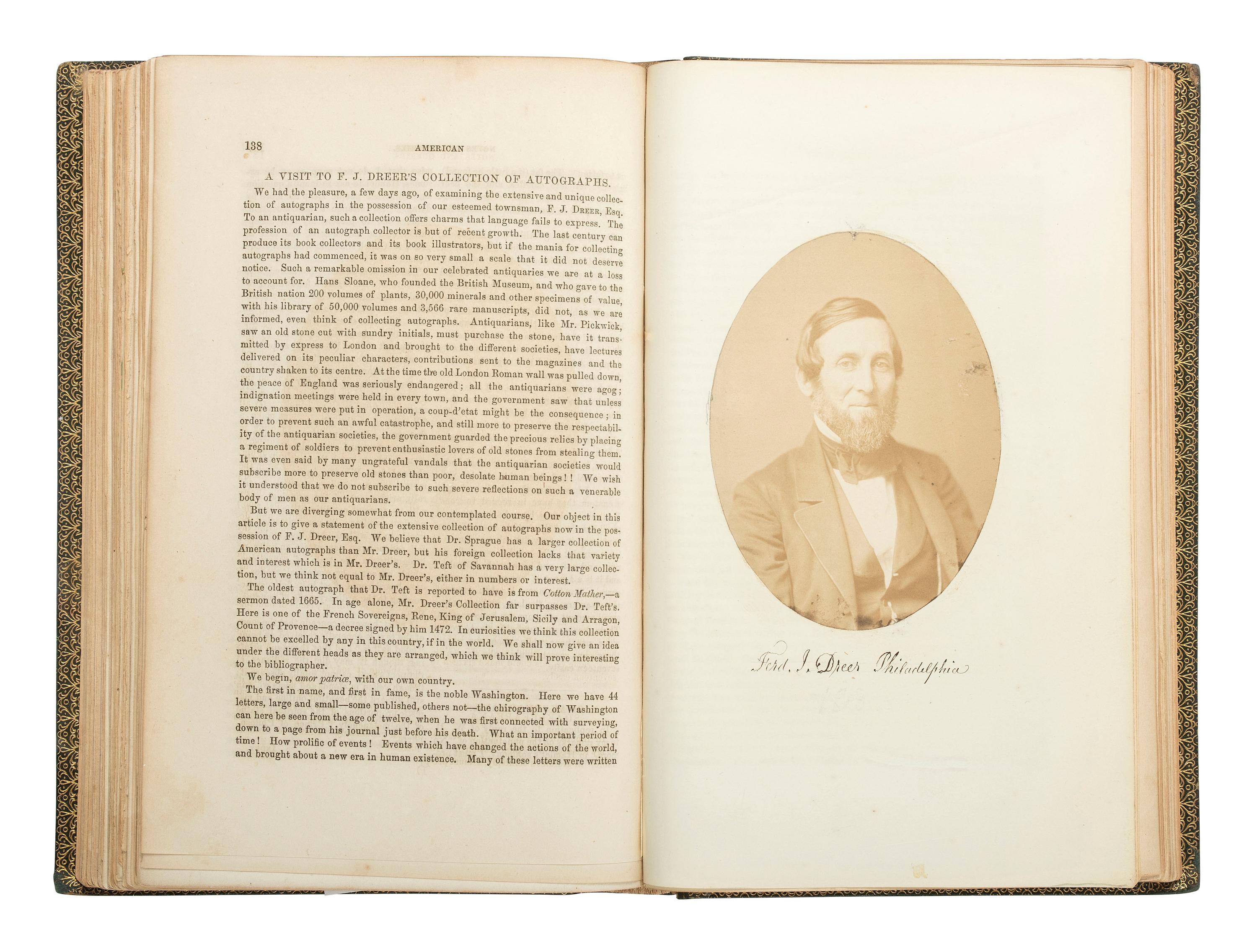 Photo-Illustrated Books & Photography Albums American Notes and Queries . Nos. 1-4 (all published). Philadelphia: W. Brotherhead, 1857.