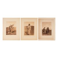 Edward Curtis (American, 1868-1952) — Photogravures Documenting Camp Scenes, Ceremonies, and Other Happenings Lot of 21