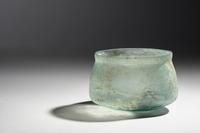A Roman Blue Glass Wide-Mouthed Bowl