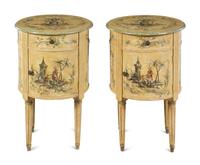 A Pair of Continental Chinoiserie Decorated End Tables