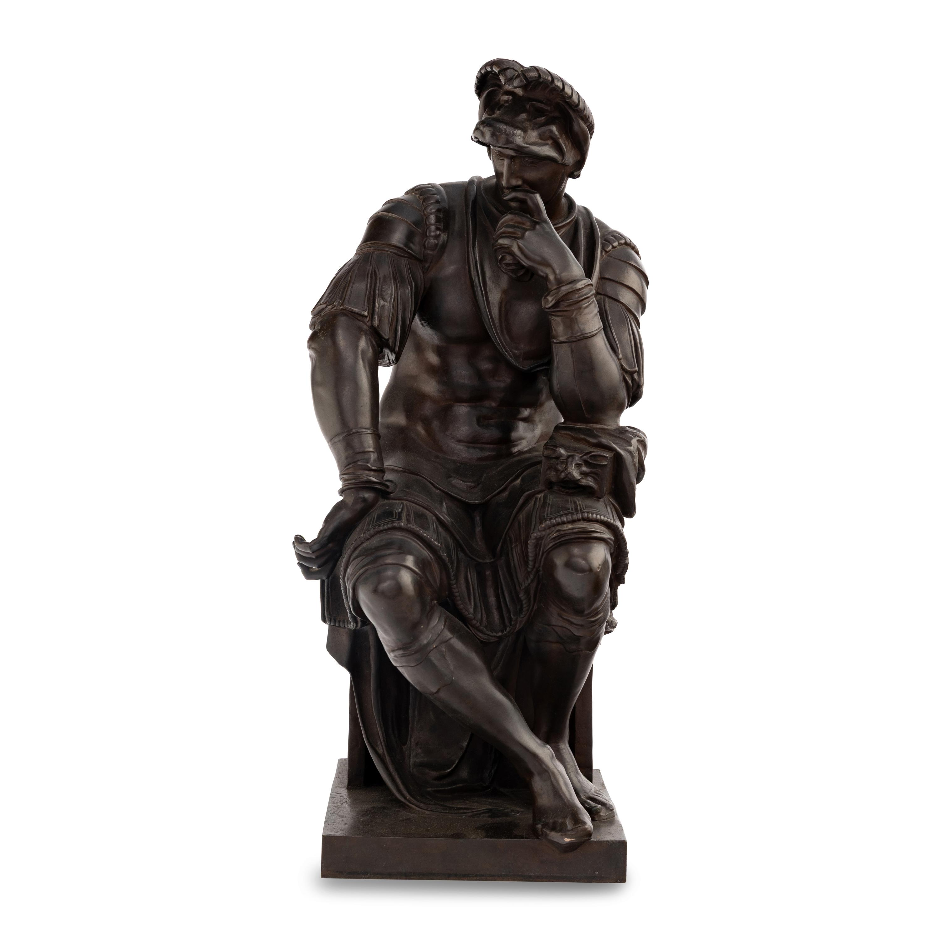 A French Patinated Bronze Figure of Lorenzo de Medici