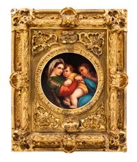 An Italian Porcelain Plaque Diameter of plaque 6 inches. — AFTER RAPHAEL, 19TH/20TH CENTURY