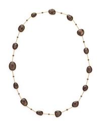 YELLOW GOLD, GREY SAPPHIRE AND COLORED DIAMOND NECKLACE