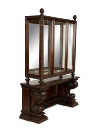 A Neoclassical Style Carved Mahogany Vitrine Cabinet — Circa 1900