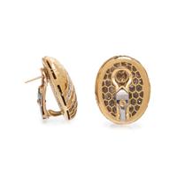 BICOLOR GOLD AND DIAMOND EARRINGS