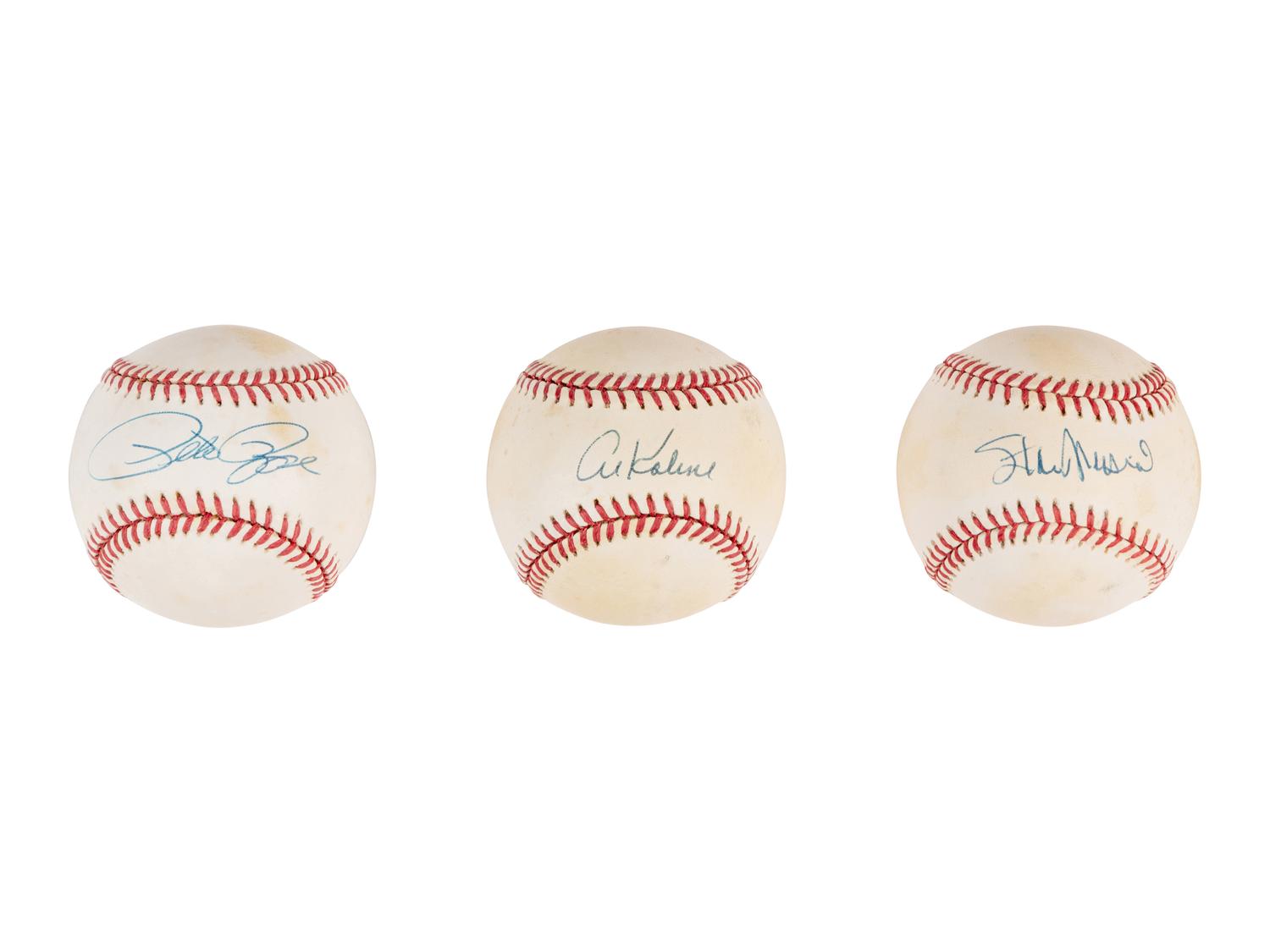 A Group of 13 3,000 Hit Club Single Signed Autograph Baseballs (Beckett Authentication Services Certified)