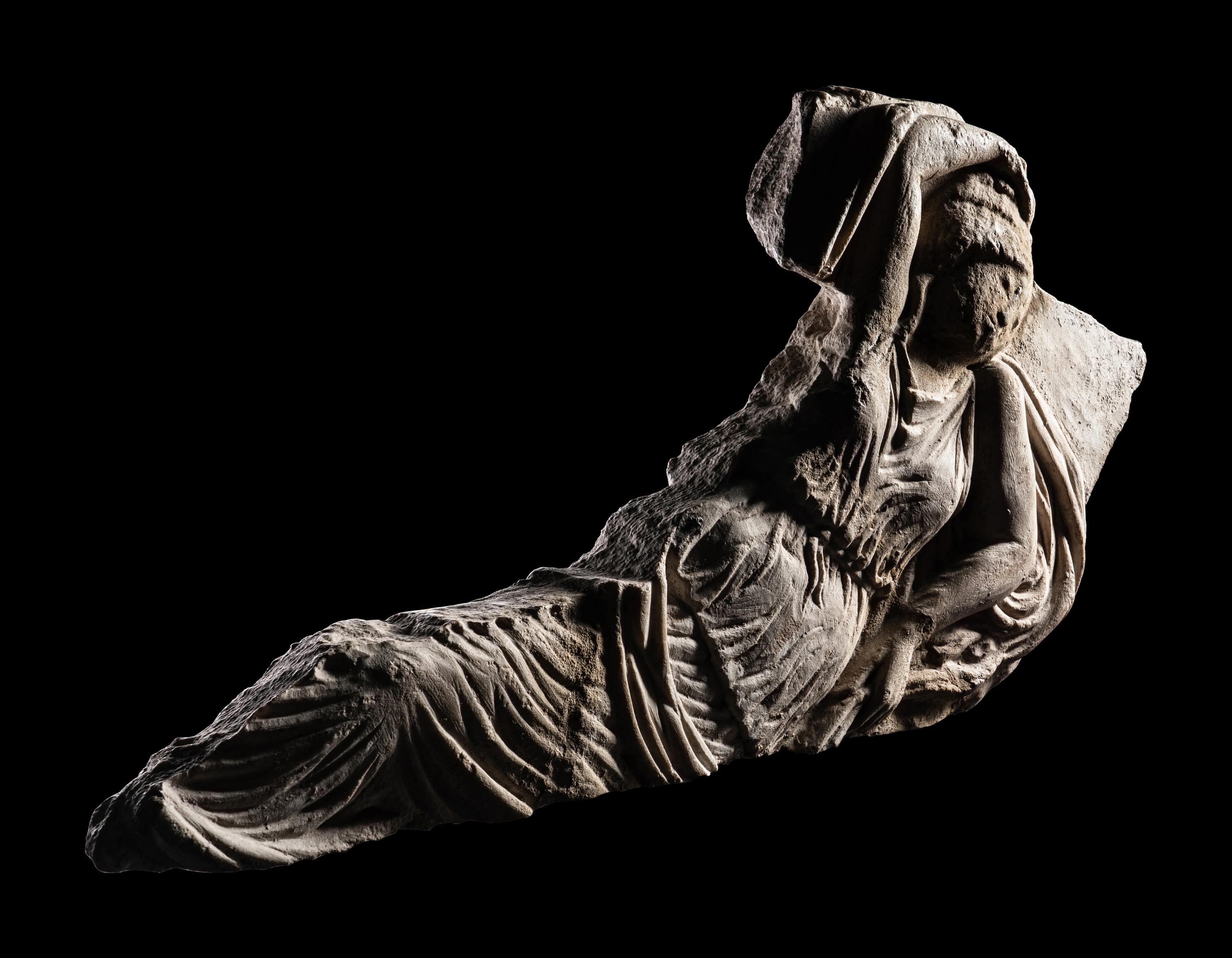 A Roman Marble Sarcophagus Fragment