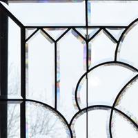 A Leaded Glass Window 43.5: W x 2" D x 27.5" H — United States, 19th/20th Century
