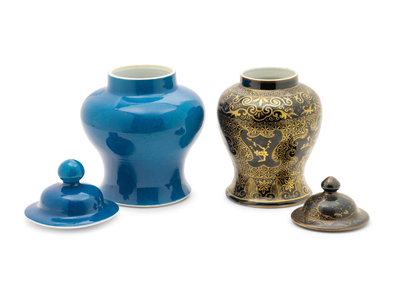 Two Chinese Porcelain Covered Jars