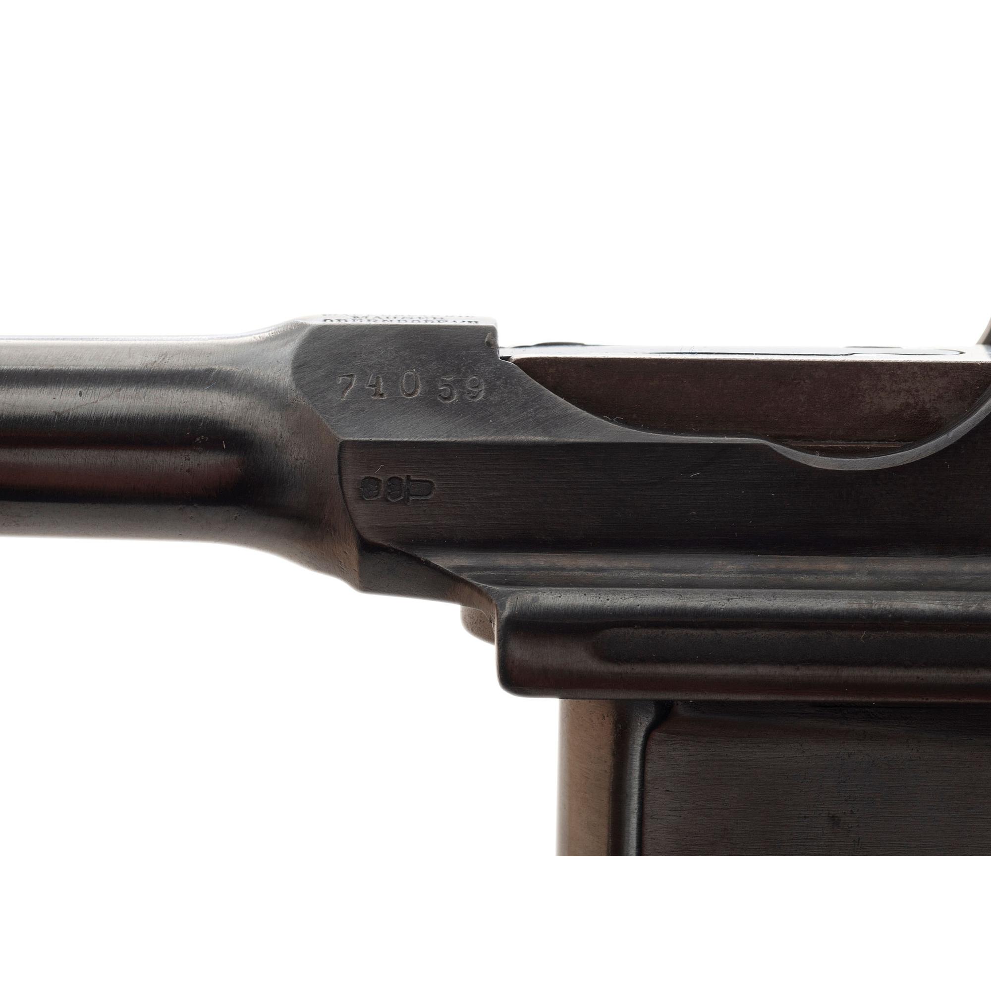 **Mauser C96 Rebored to 9mm in Reproduction Holster with Accessories