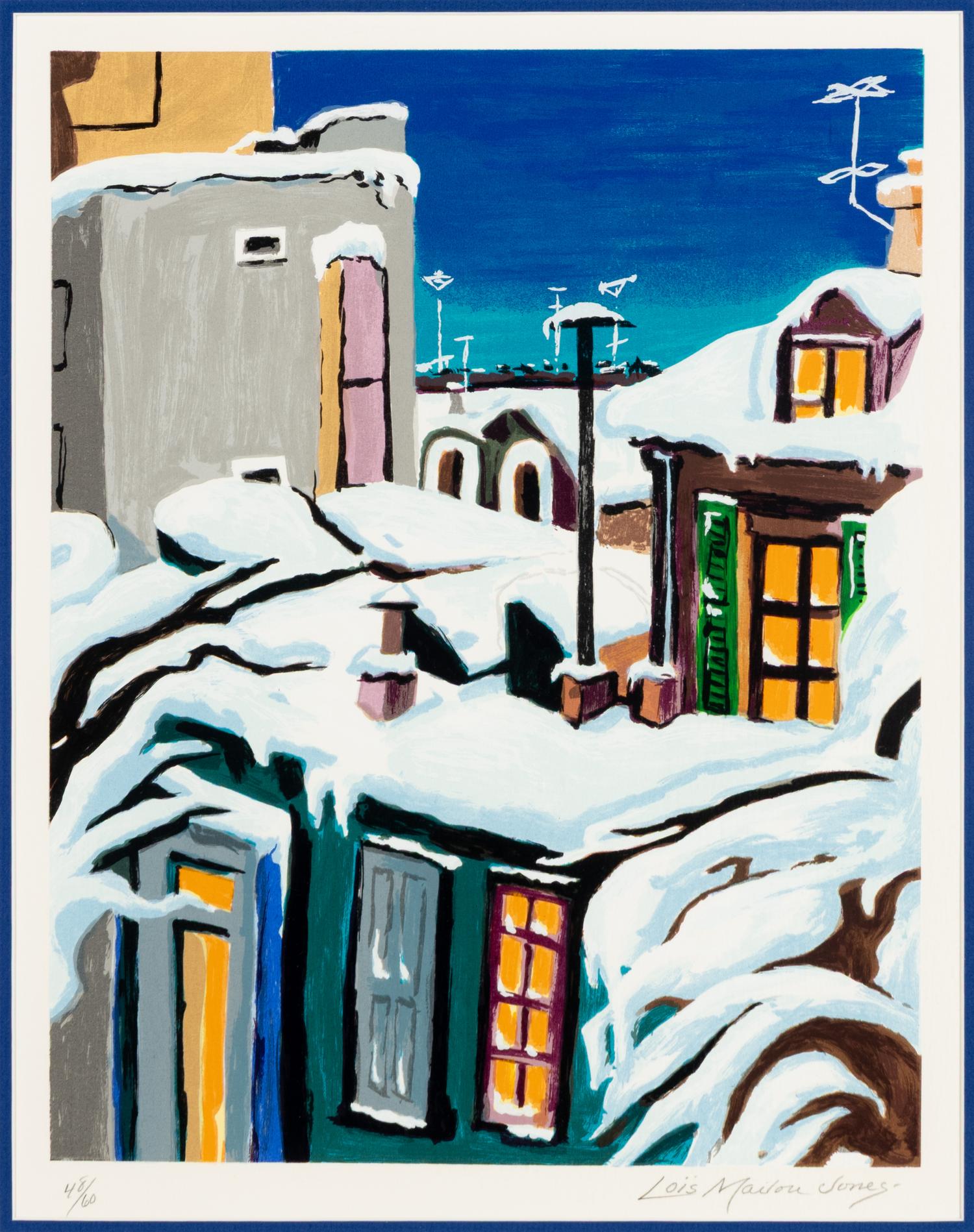 Lois Mailou Jones (American, 1905-1998) — Untitled (Winter Night), 1996