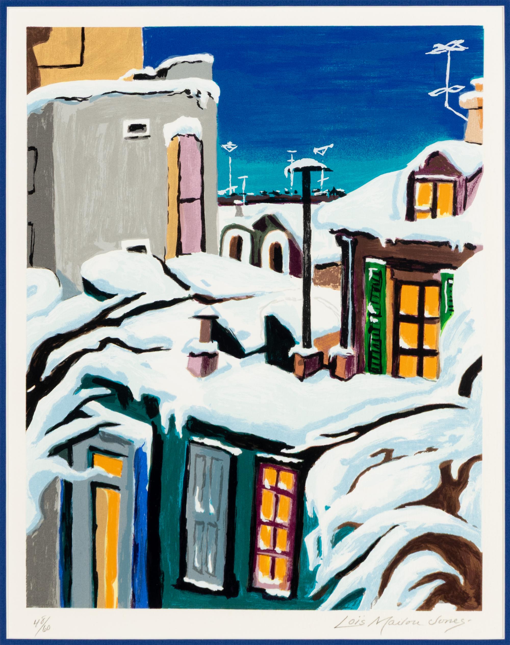 Lois Mailou Jones (American, 1905-1998) — Untitled (Winter Night), 1996