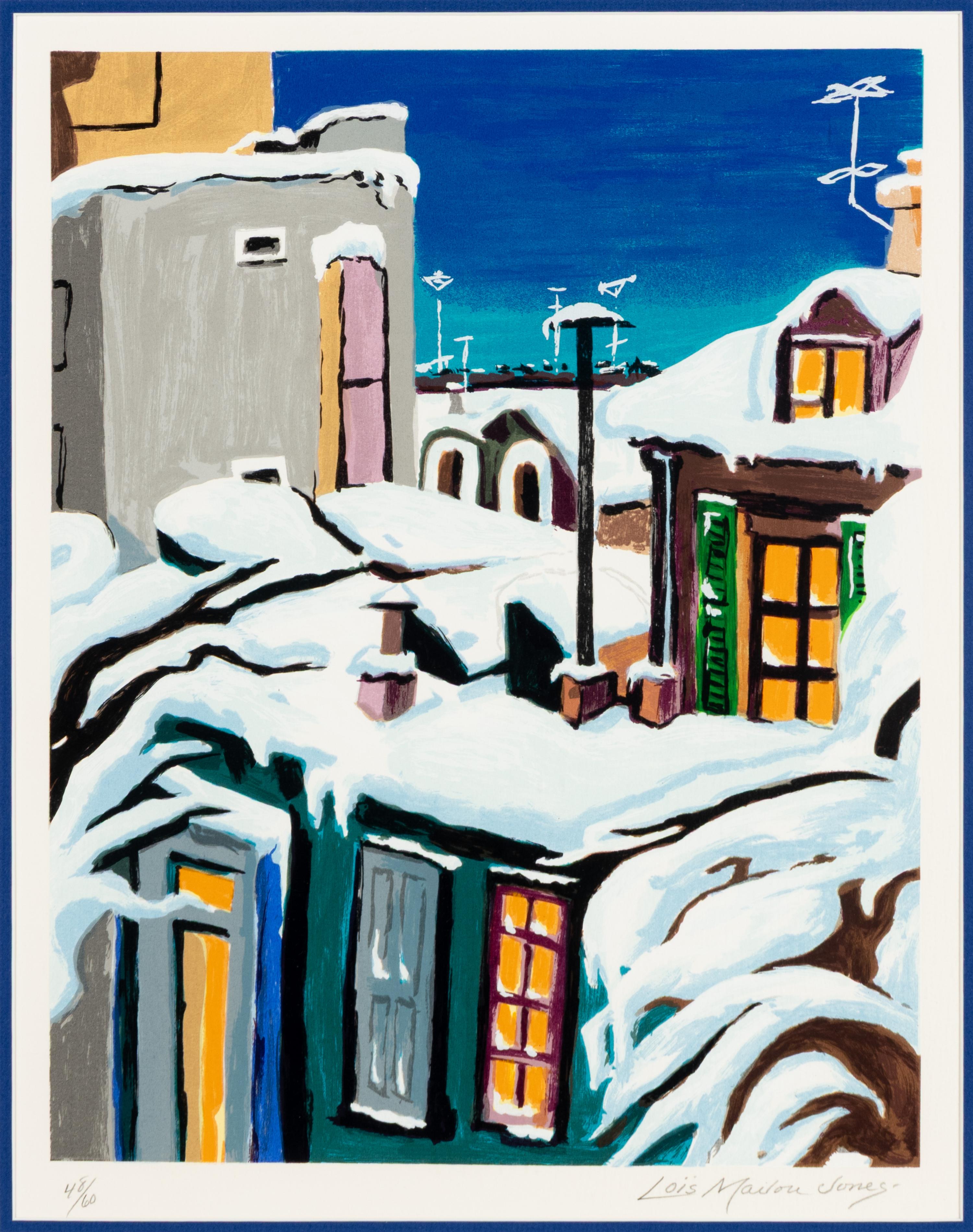 Lois Mailou Jones (American, 1905-1998) — Untitled (Winter Night), 1996