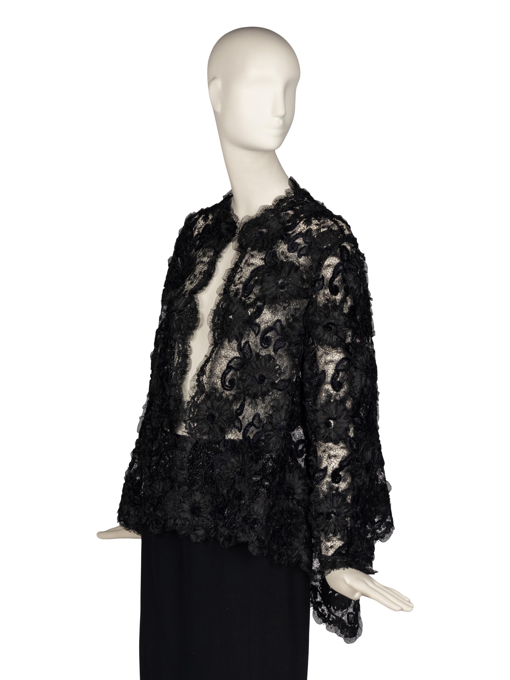Geoffrey Beene Floral Lace Jacket