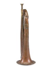 Richmond F. Parker, Principal Musician, Company C, 19th Michigan Infantry, US Army regulation bugle engraved with battle honors.