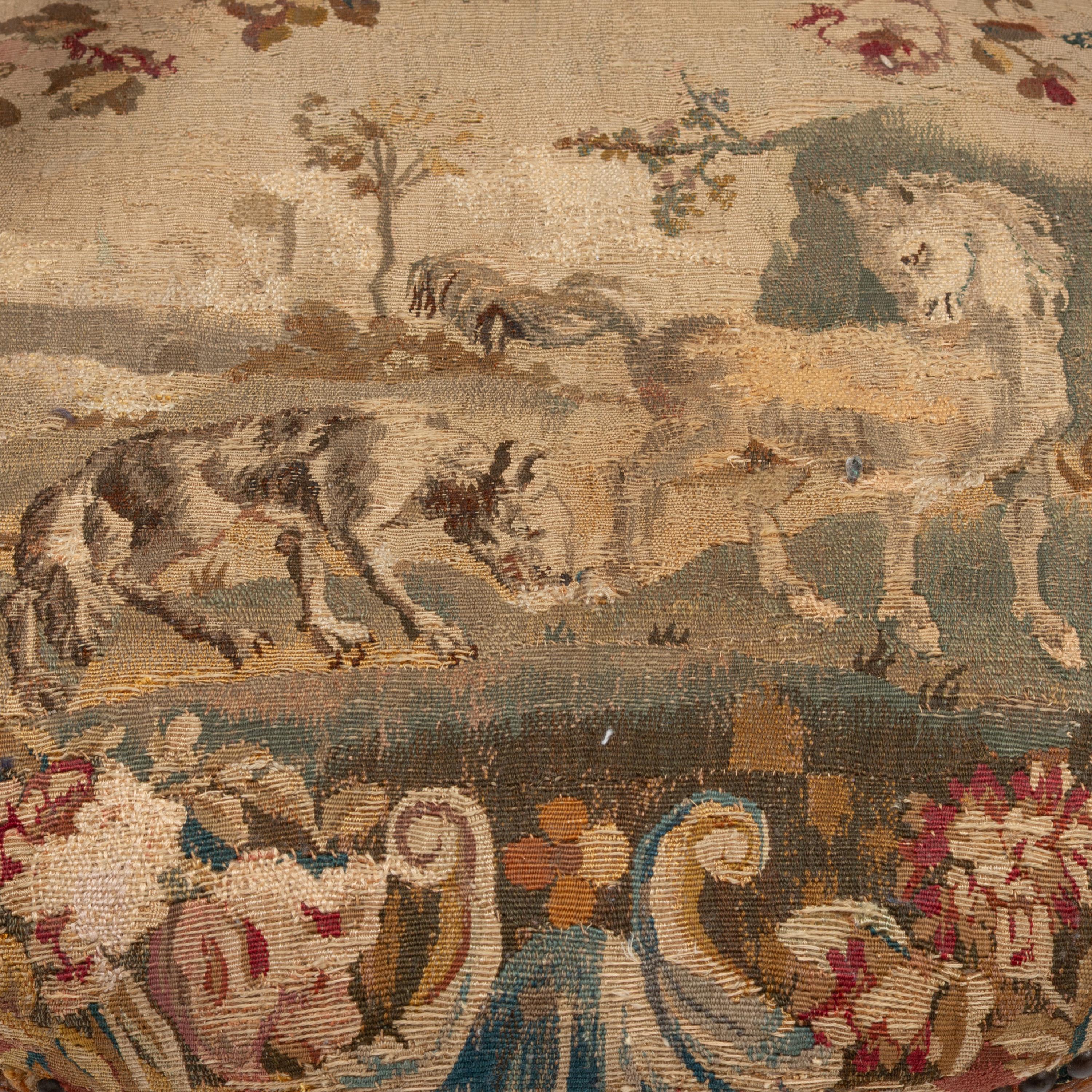 A Set of Four Louis XV Tapestry-Upholstered Armchairs