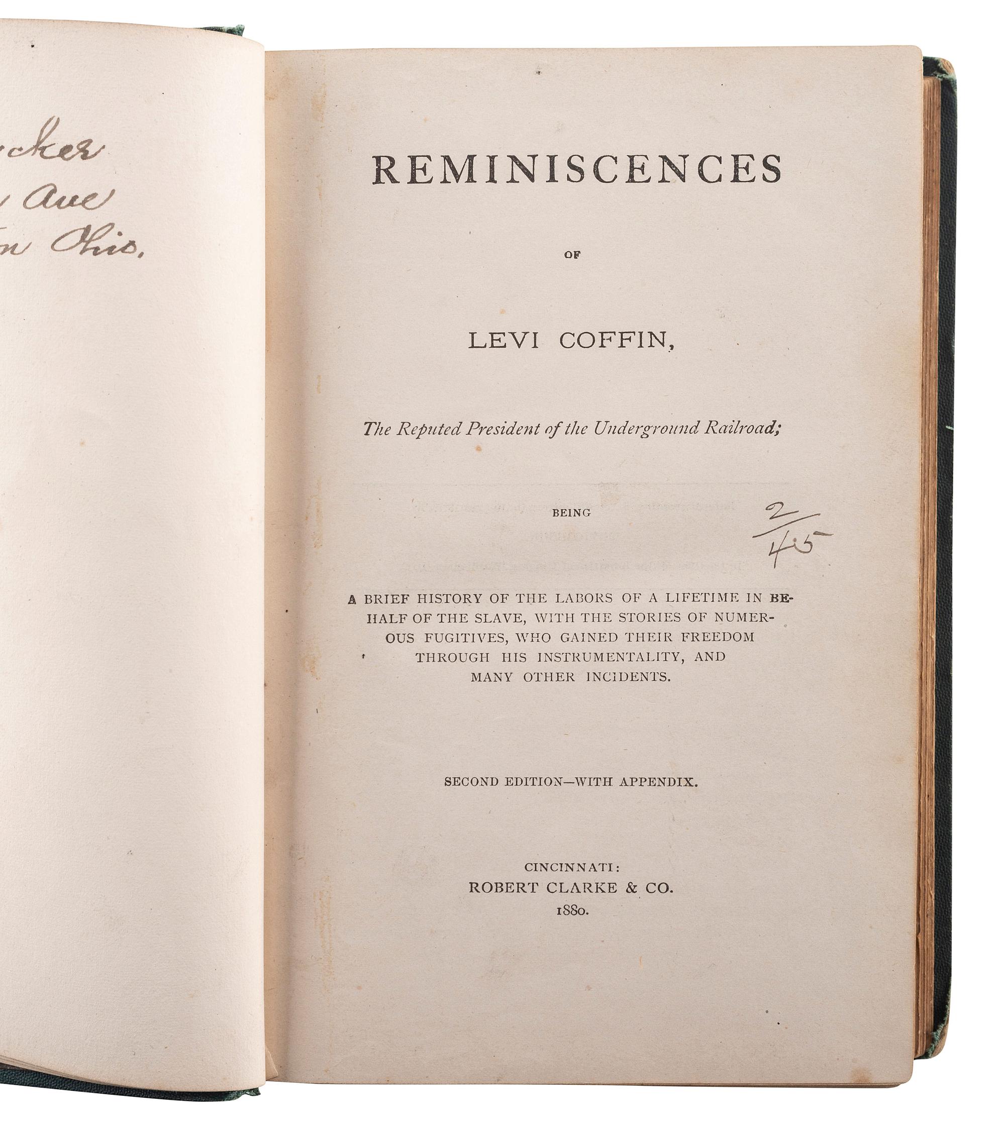 [SLAVERY & ABOLITION]. A group of 6 works related to American slavery, comprising: